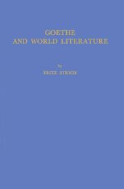Cover of: Goethe and world literature.