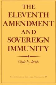 Cover of: The Eleventh amendment and sovereign immunity