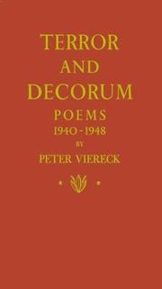 Cover of: Terror and decorum: poems, 1940-1948