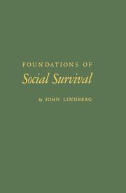 Cover of: Foundations of social survival.