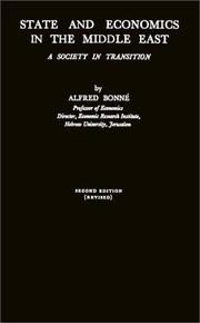 Cover of: State and economics in the Middle East by Alfred Bonne