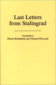 Cover of: Last letters from Stalingrad.