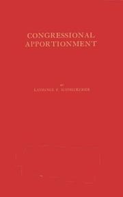 Cover of: Congressional apportionment