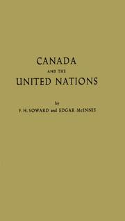 Cover of: Canada and the United Nations by Frederic Hubert Soward