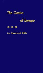 Cover of: The genius of Europe.: [Essays]