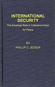 Cover of: International security by Philip C. Jessup
