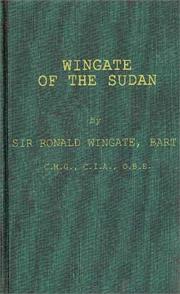 Wingate of the Sudan by Wingate, Ronald Sir, bart.