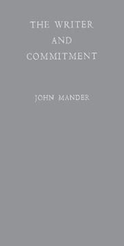 Cover of: writer and commitment | Mander, John
