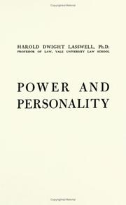 Front cover of Power and personality by Harold Dwight Lasswell