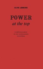 Cover of: Power at the top: a critical survey of the nationalized industries