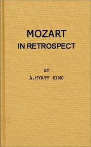 Cover of: Mozart in retrospect by King, A. Hyatt