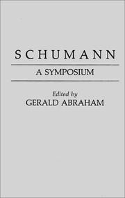 Cover of: Schumann: A Symposium