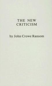 Cover of The new criticism