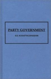 Cover of: Party government