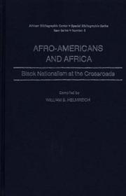 Cover of: Afro-Americans and Africa: Black nationalism at the crossroads