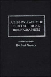Cover of: A bibliography of philosophical bibliographies by Herbert Guerry