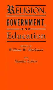 Cover of: Religion, government, and education