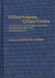 Cover of: Other Voices, Other Views by Winks, Robin W.
