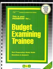 Cover of: Budget Examining Trainee | National Learning Corporation