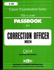 Cover of: Correction Officer-Men (Career Examination Series) (Career Examination Series: C-167) by Jack Rudman, Jack Rudman