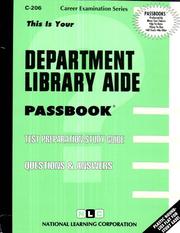 Cover of: Department Library Aides