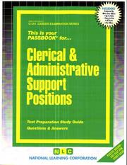 Clerical and Administrative Support Positions by Jack Rudman