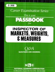 Cover of: Inspector of Markets Weights and Measures (C-368)