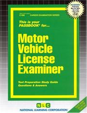 Cover of: Motor Vehicle License Examiner | 