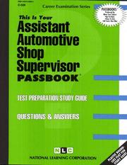 Cover of: Assistant Automotive Shop Supervisor