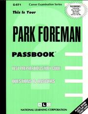 Park Foreman (Career Examination Ser C-571) by Jack Rudman