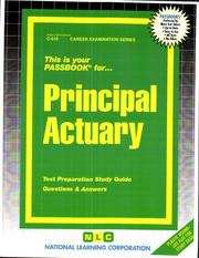 Cover of: Principal Actuary | Jack Rudman