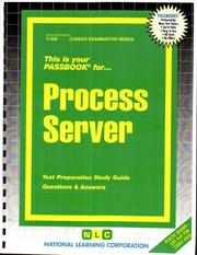 Cover of: Process Server (Career Examination Ser. ; C-620)) by 