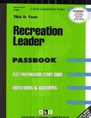 Cover of: Recreation Leader by Jack Rudman