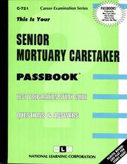 Cover of: Senior Mortuary Caretaker by Jack Rudman