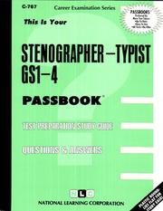 Cover of: Stenographer Typist by Jack Rudman