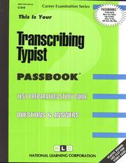 Cover of: Transcribing Typist (Career Exam Ser C-818)