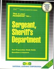 Cover of: Sergeant, Sheriffs Department