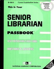 Cover of: Senior Librarian (Passbooks for Civil Service Exams) | 
