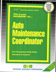 Cover of: Auto Maintenance Coordinator