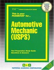 Cover of: Automotive Mechanic (U.S.P.S.) by Jack Rudman