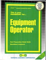 Cover of: Equipment Operator | Jack Rudman