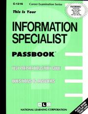 Cover of: Information Specialist (Career Examination Series, No C-1316) by Jack Rudman