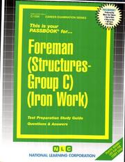 Foreman (Structures-Group C) (Iron Work) by National Learning Corporation