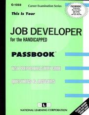 Cover of: Job Developer for the Handicapped by Jack Rudman
