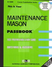 Cover of: Maintenance Mason (C-1355) by Jack Rudman