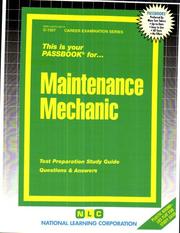 Cover of: Maintenance Mechanic by 