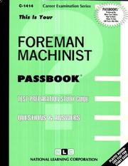 Foreman Machinist by Jack Rudman