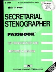 Cover of: Secretarial Stenographer (C-1465) by Jack Rudman