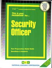 Cover of: Security Officer by Jack Rudman