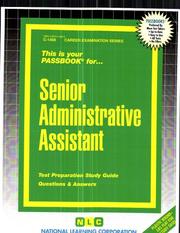 Cover of: Senior Administrative Assistant (C-1468) by 